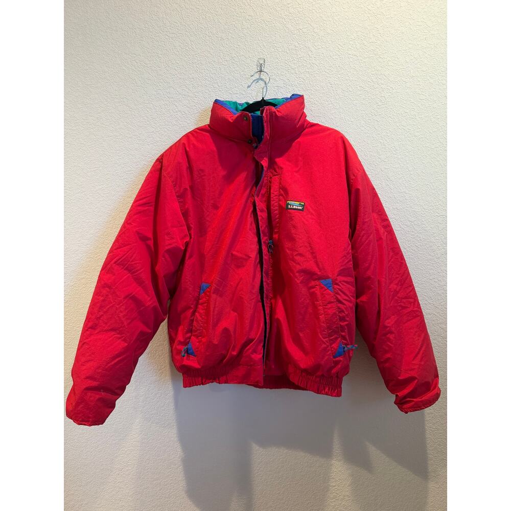 Vintage LL Bean Red Puffer‎ Jacket Men’s Large Winter Coat
